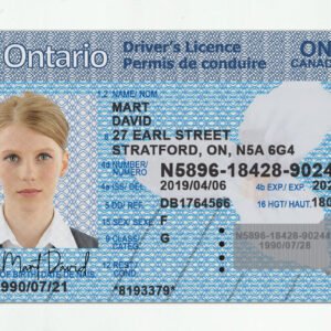 A fake Ontario driver's license