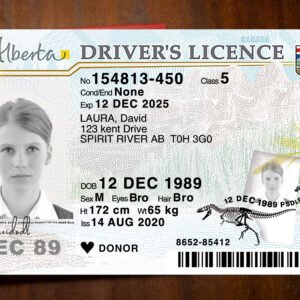 Fake Alberta Canada Driver License